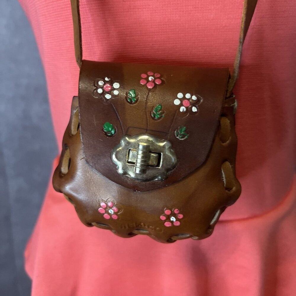 Floral Brown Crossbody Bag